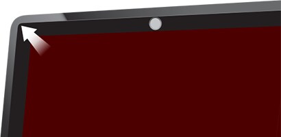 Example of a flat front glass screen
