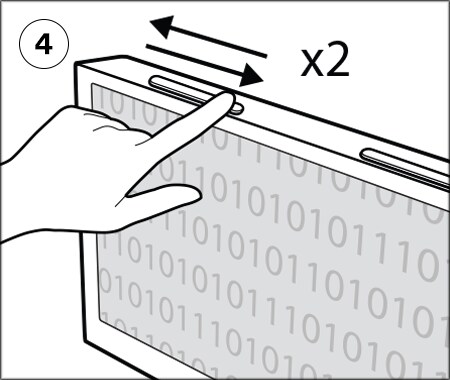 Step 4 of Installation illustrations for COMPLY™ Magnetic Attach for Monitors
